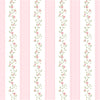 Papel de Parede Adesivo Ramo Floral Listra Rosa