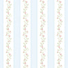 Papel de Parede Adesivo Ramo Floral Listrado Azul