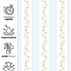 Papel de Parede Adesivo Ramo Floral Listrado Azul