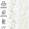 Papel de Parede Adesivo Ramo Floral Listrado Verde