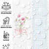 Papel de Parede Adesivo Buquê de Flor Listrado Azul