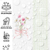 Papel de Parede Adesivo Buquê de Flor Listrado Verde