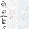 Papel de Parede Adesivo Floral Listrado Azul Provençal