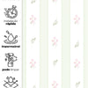 Papel de Parede Adesivo Floral Listrado Verde Provençal