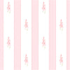 Papel de Parede Adesivo Floral Listrado Rosa
