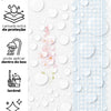 Papel de Parede Adesivo Floral Listrado Azul