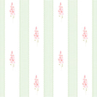 Papel de Parede Adesivo Floral Listrado Verde