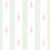 Papel de Parede Adesivo Floral Listrado Verde