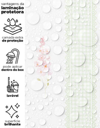 Papel de Parede Adesivo Floral Listrado Verde