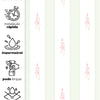 Papel de Parede Adesivo Floral Listrado Verde