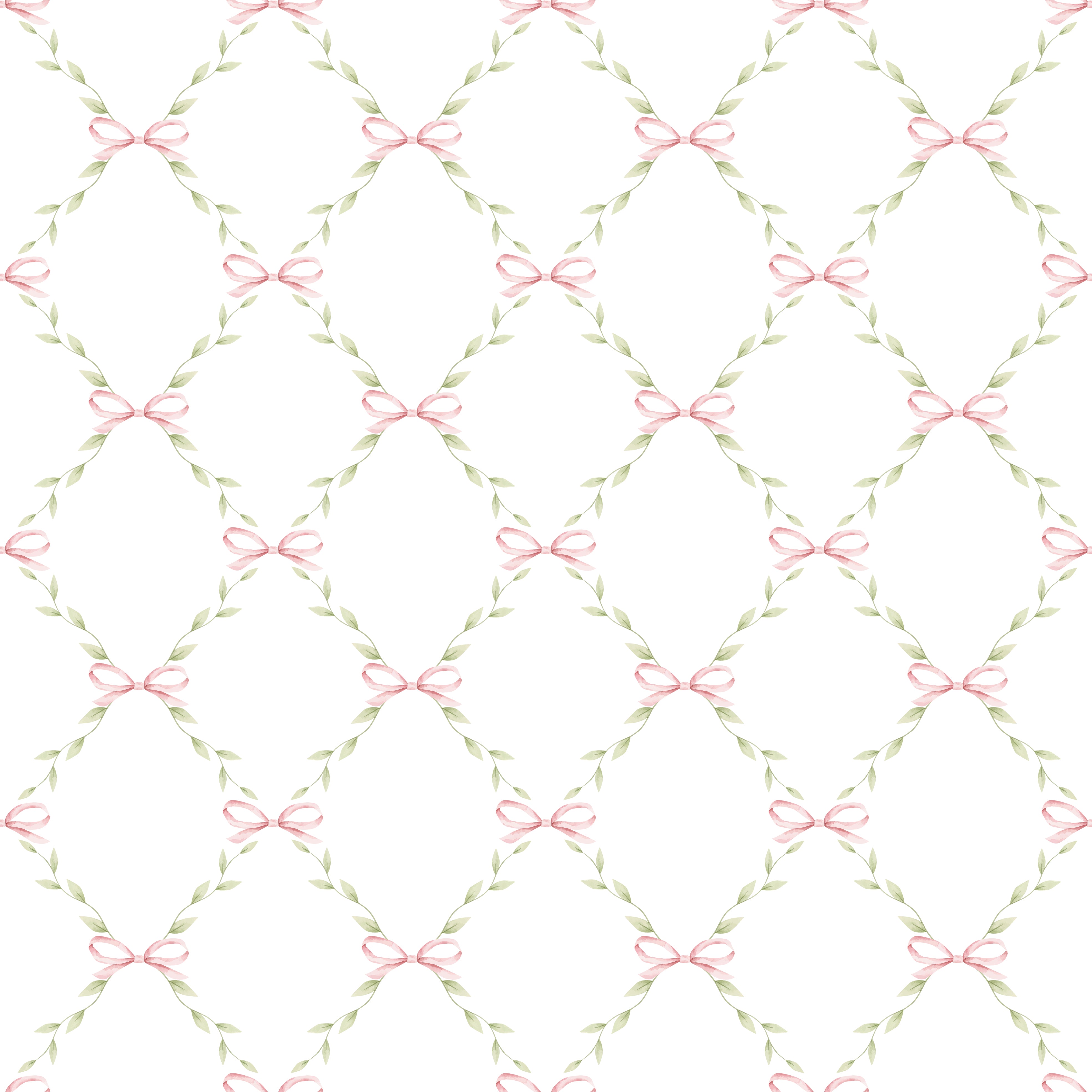 Papel de Parede Adesivo Laço Rosa