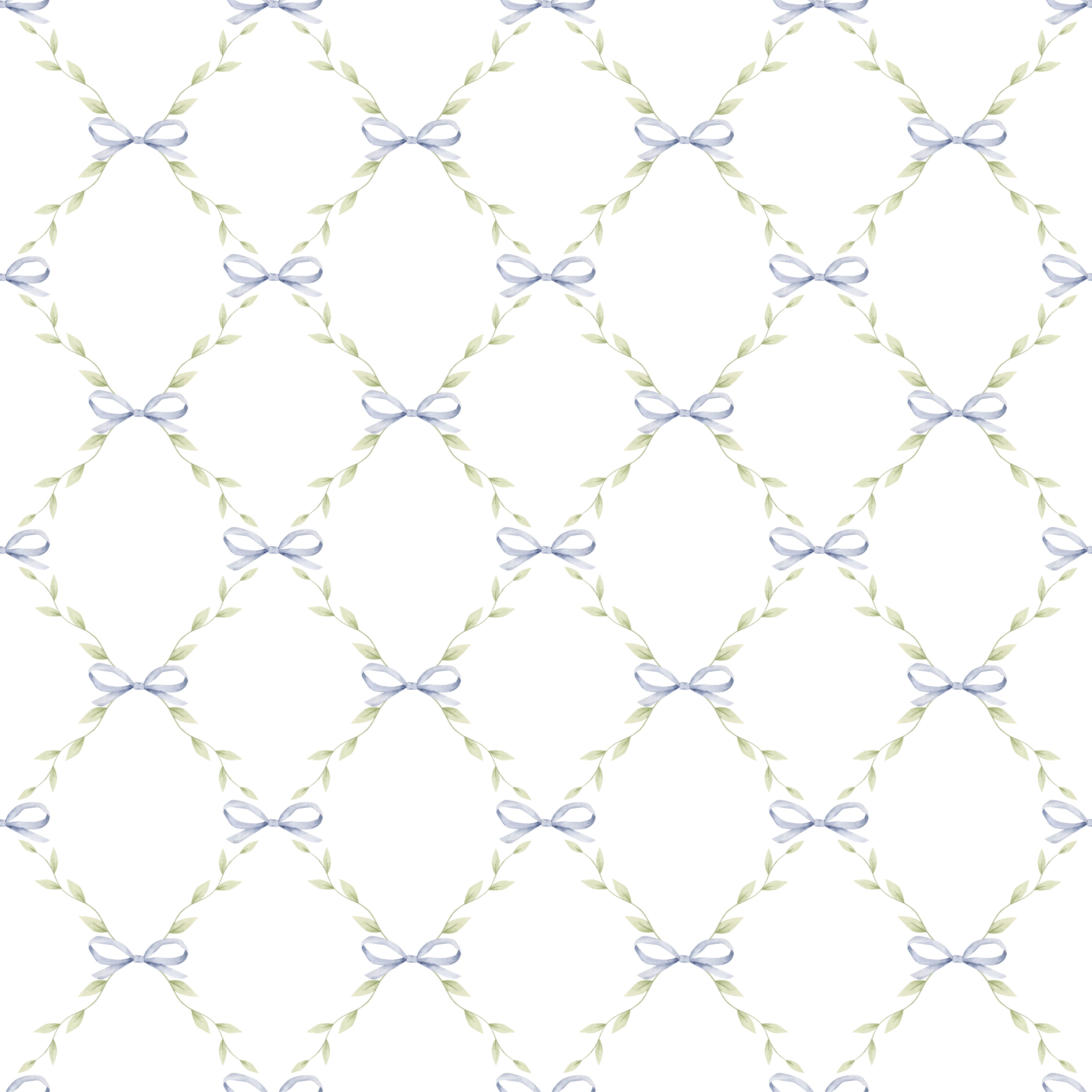 Papel de Parede Adesivo Laço Azul