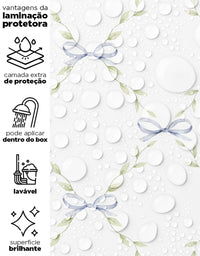 Papel de Parede Adesivo Laço Azul