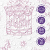 Papel de Parede Adesivo Encantado Carrossel Rosa
