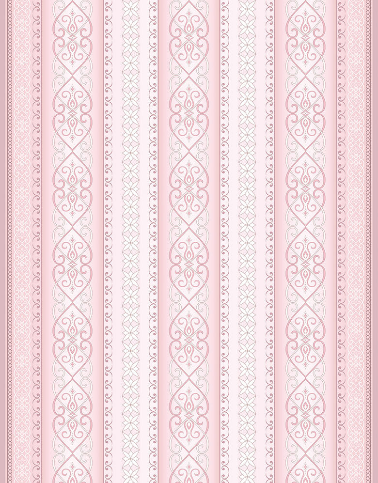 Papel de Parede Clássico Romântico Rosa