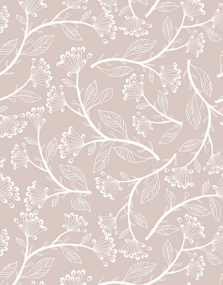 Papel de Parede Adesivo Folhagem Rosa