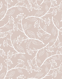 Papel de Parede Adesivo Folhagem Rosa