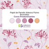 KIT DE 6 ROLOS - 2,50m x 50cm - Papel de Parede Adesivo Flores Bromelias