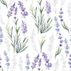 KIT DE 5 ROLOS - 3,00m x 50cm - Papel de Parede Adesivo Flores Lavanda Ramos