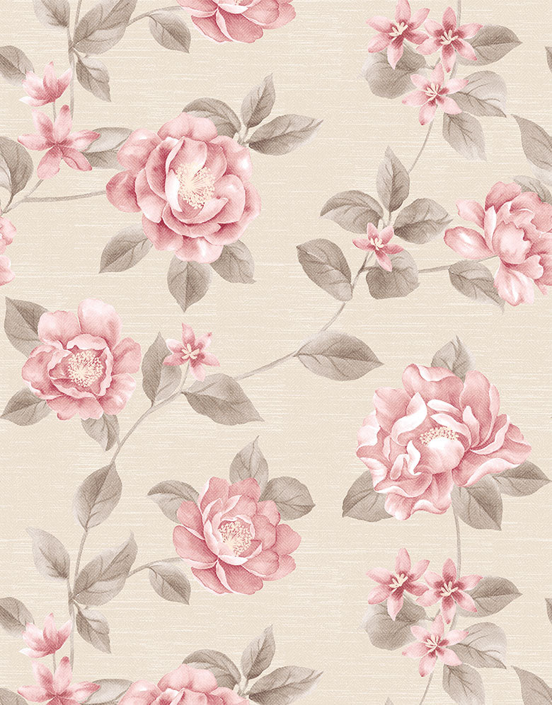 Papel De Parede Adesivo Flores Peônias