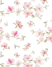 KIT DE 5 ROLOS - 3,00m x 50cm - Papel de Parede Adesivo Flores Jasmim