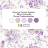 Papel de Parede Adesivo Flores Lavanda