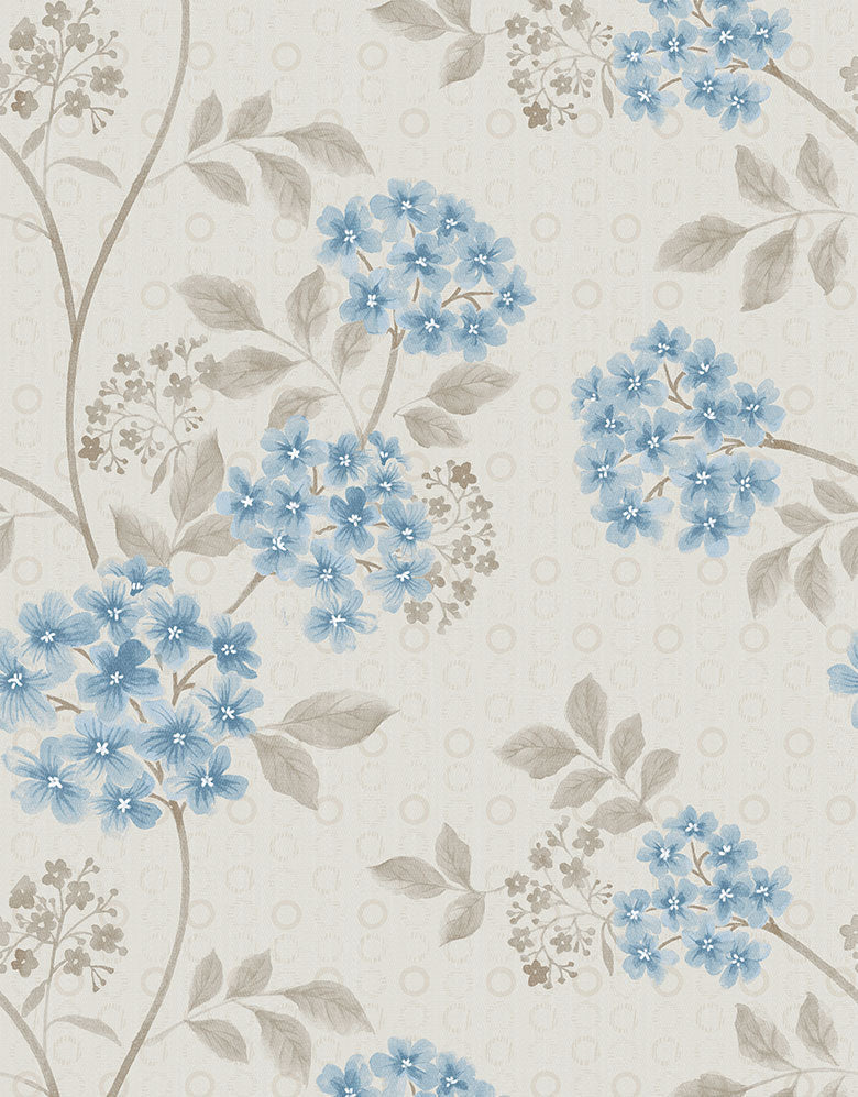 KIT DE 5 ROLOS - 3,00m x 50cm - Papel de Parede Adesivo Flores Pequenas Azuis