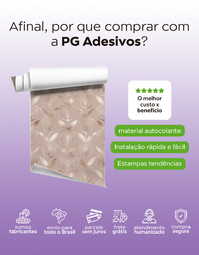 Papel de Parede Floral Rose
