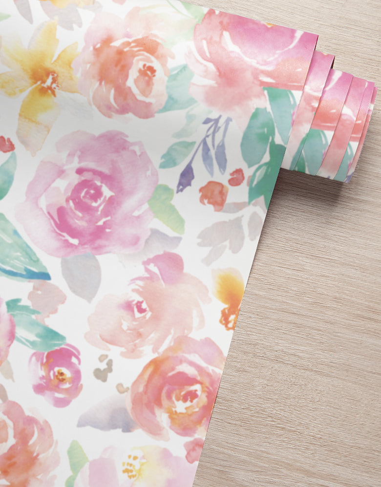 Papel De Parede Adesivo Garden Aquarela