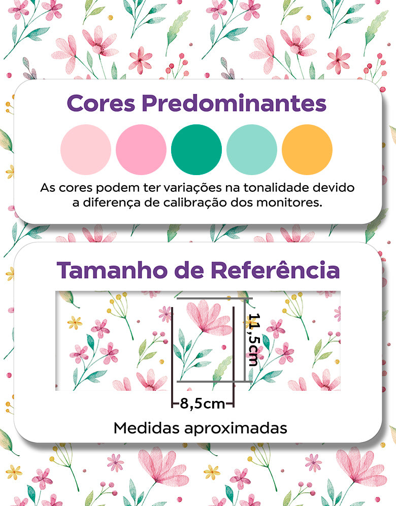 Papel de Parede Adesivo Floral Delicado