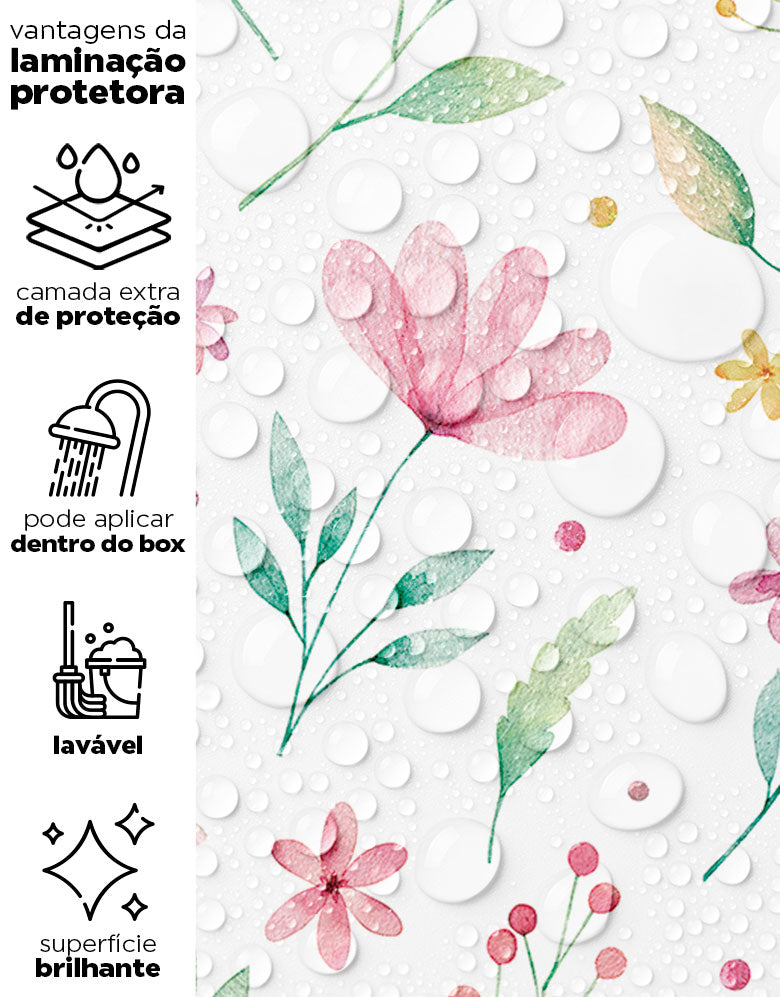 Papel de Parede Adesivo Floral Delicado