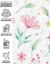 Papel de Parede Adesivo Floral Delicado