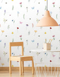 Papel de Parede Adesivo Florido Aquarela