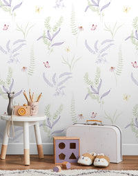 Papel de Parede Adesivo Jardim Lilás