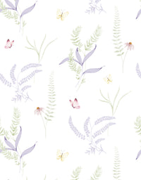 Papel de Parede Adesivo Jardim Lilás