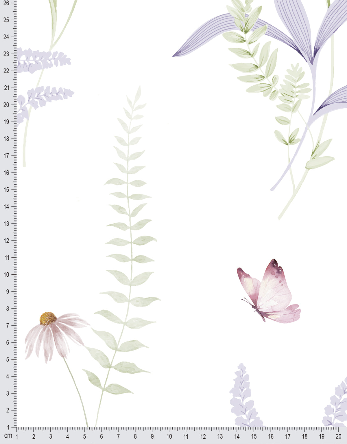 Papel de Parede Adesivo Jardim Lilás