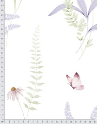 Papel de Parede Adesivo Jardim Lilás