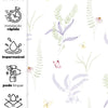 Papel de Parede Adesivo Jardim Lilás