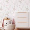 KIT DE 5 ROLOS - 2,50m x 50cm - Papel de Parede Adesivo Jardim Rosa