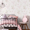 Papel de Parede Adesivo Jardim Rosa
