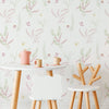 Papel de Parede Adesivo Jardim Rosa
