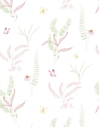 Papel de Parede Adesivo Jardim Rosa