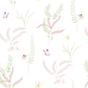 Papel de Parede Adesivo Jardim Rosa