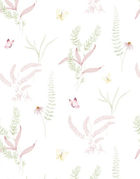KIT DE 5 ROLOS - 2,50m x 50cm - Papel de Parede Adesivo Jardim Rosa