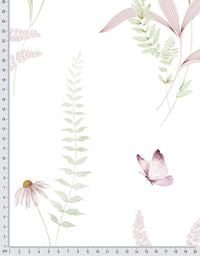Papel de Parede Adesivo Jardim Rosa