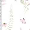 Papel de Parede Adesivo Jardim Rosa
