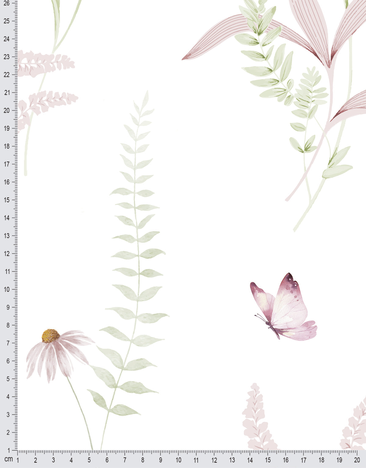 KIT DE 5 ROLOS - 2,50m x 50cm - Papel de Parede Adesivo Jardim Rosa