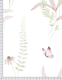 KIT DE 5 ROLOS - 2,50m x 50cm - Papel de Parede Adesivo Jardim Rosa