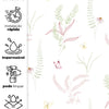 Papel de Parede Adesivo Jardim Rosa