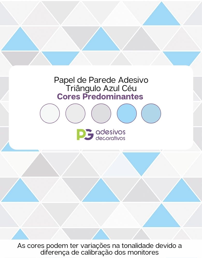 Papel de Parede Adesivo Triângulo Azul Céu